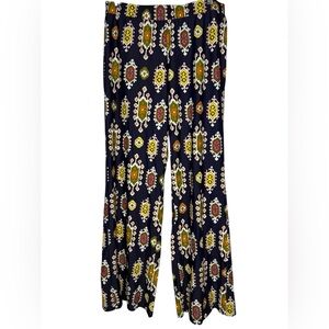 Jude Connally Trixie Pants Navy Medallion Print Size Medium Jude Cloth